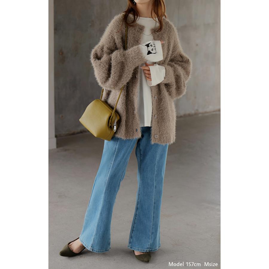 カットソー ロンT 袖 猫 プリント トップス 長袖 Tシャツ レディース ロング ティーシャツ 綿100％ クルーネック 長い インナー レイヤード | HUG.U | 20