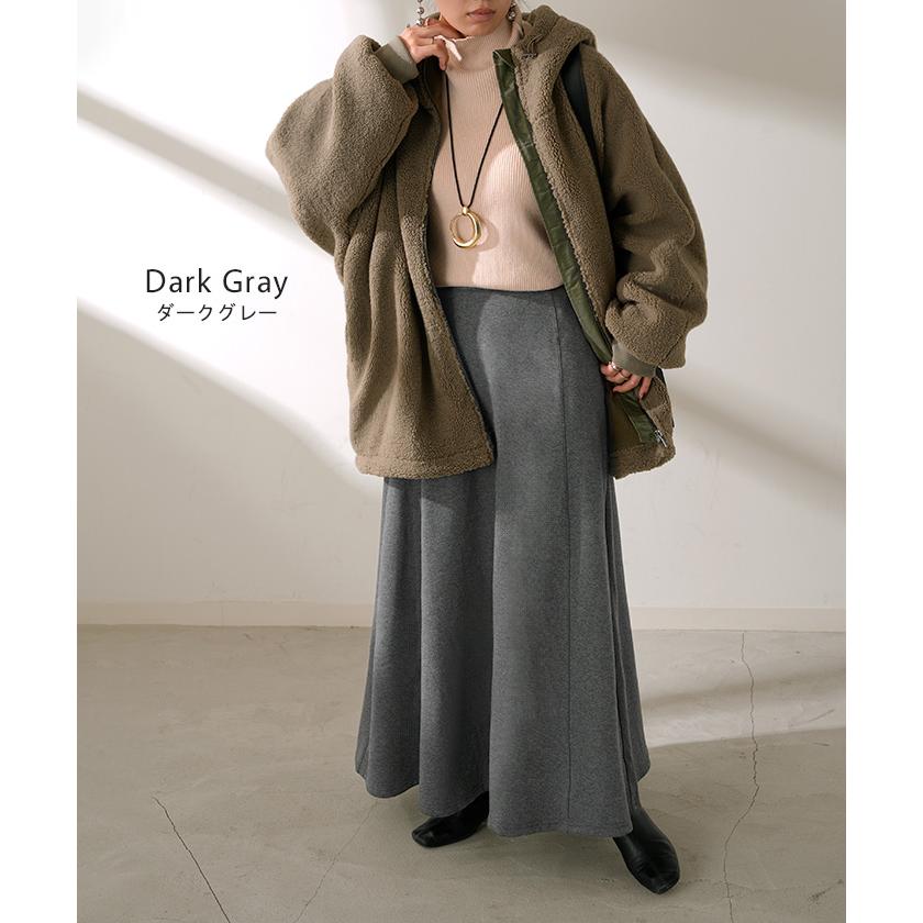 スカート ロング 特暖 裏シャギー レディース スウェット 裏起毛 ロングスカート ボトムス ボトム フレア フレアスカート マキシ マキシスカート | HUG.U | 14