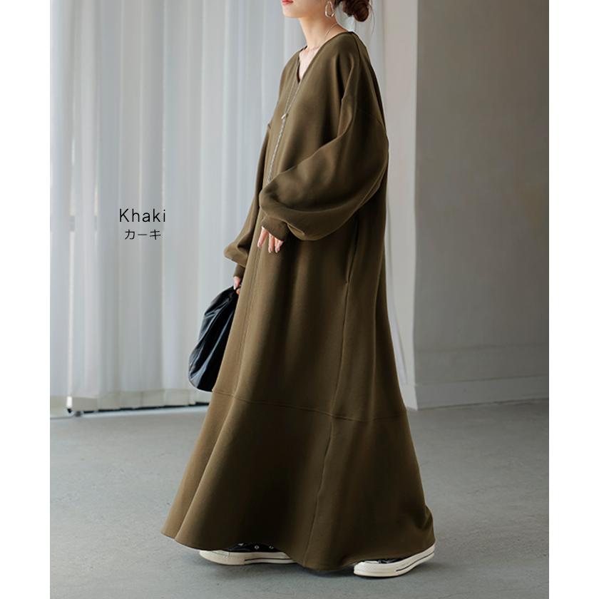 HUG.U（ハグユー） ワンピース 特暖 裏シャギー スウェット ロング 裏