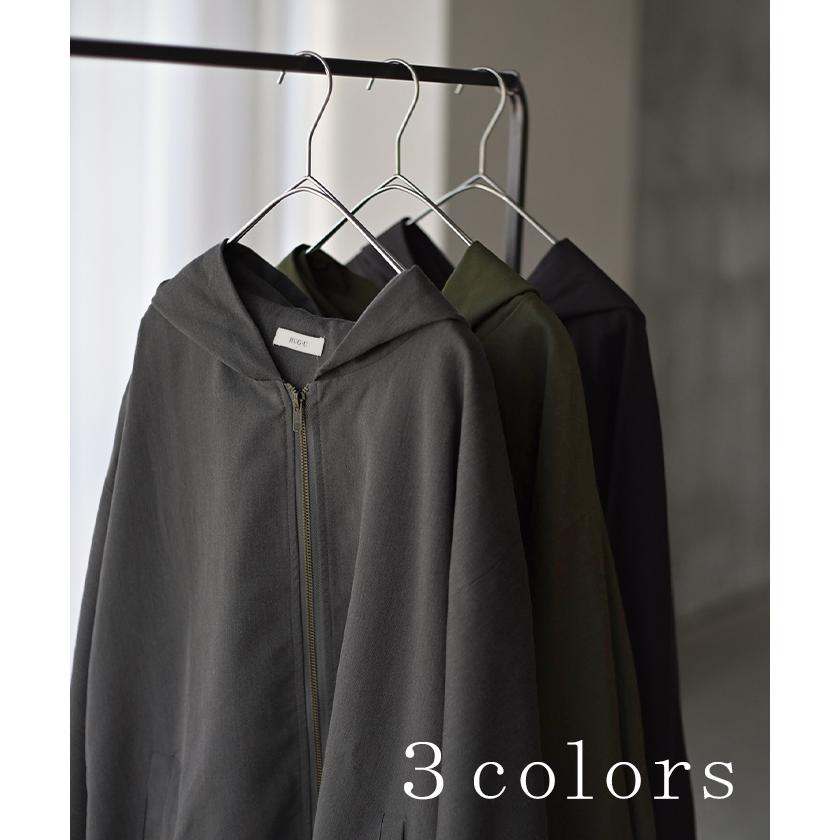 ジャケット ロング ドルマン レディース アウター トップス オーバー お尻が隠れる ジャンパー コート 無地 長袖 Vネック ライトアウター | HUG.U | 12