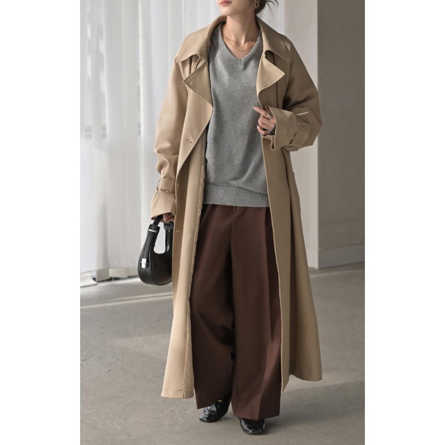 ニット カシミヤタッチ 選べる 3ネック レディース トップス ロング セーター オーバー プルオーバー 長袖 長い ボートネック Vネック | HUG.U | 25