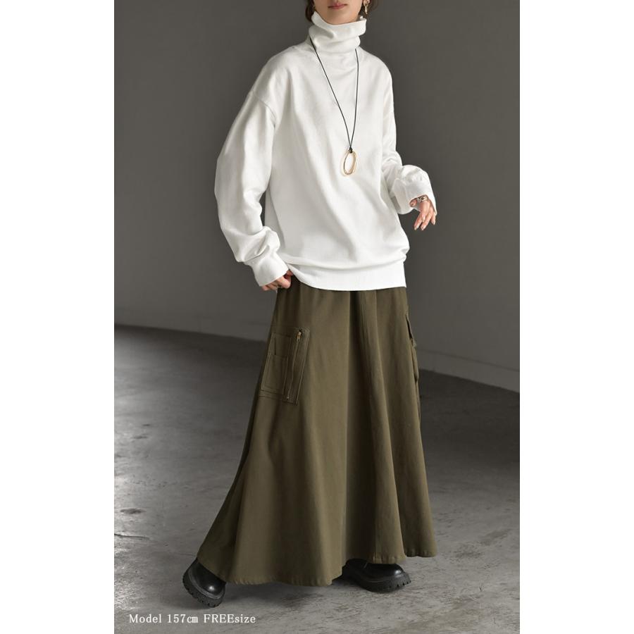 ニット カシミヤタッチ 選べる 3ネック レディース トップス ロング セーター オーバー プルオーバー 長袖 長い ボートネック Vネック | HUG.U | 14