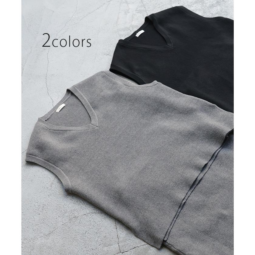 セットアップ ニットベスト スカート 2点セット レイヤード ニット ベスト ニットスカート ジレ トップス チュニック レディース ロングスカート 体型カバー | HUG.U | 13