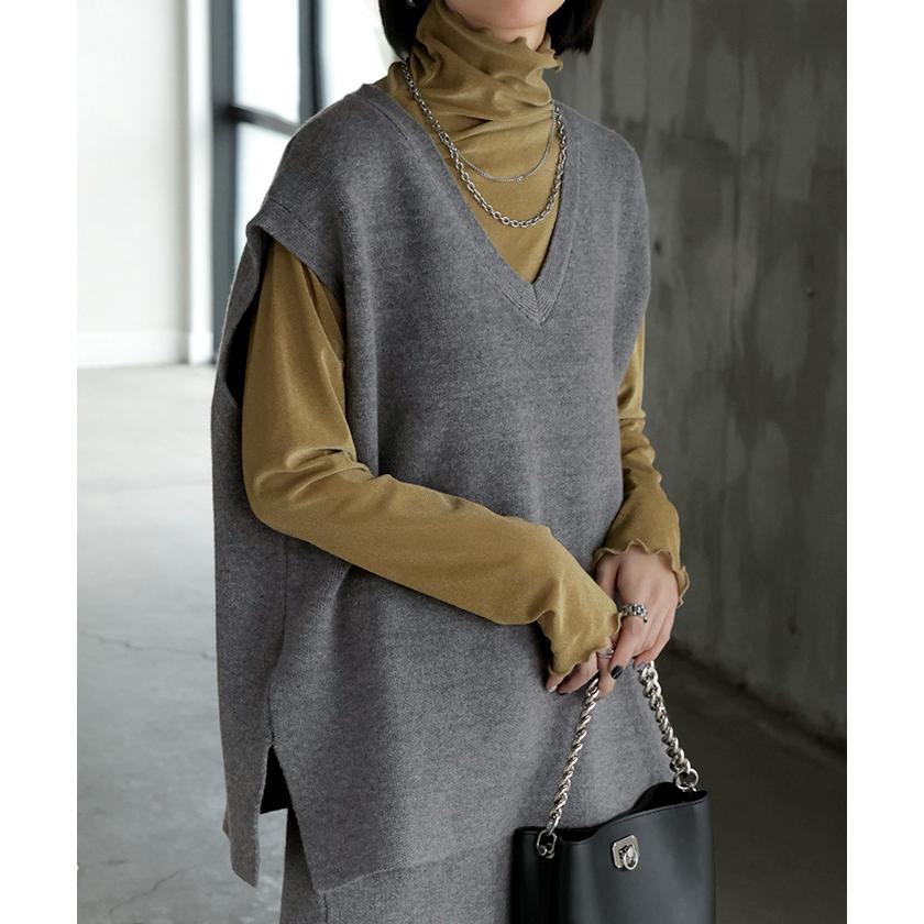 HUG.U（ハグユー） セットアップ ニットベスト スカート 2点セット