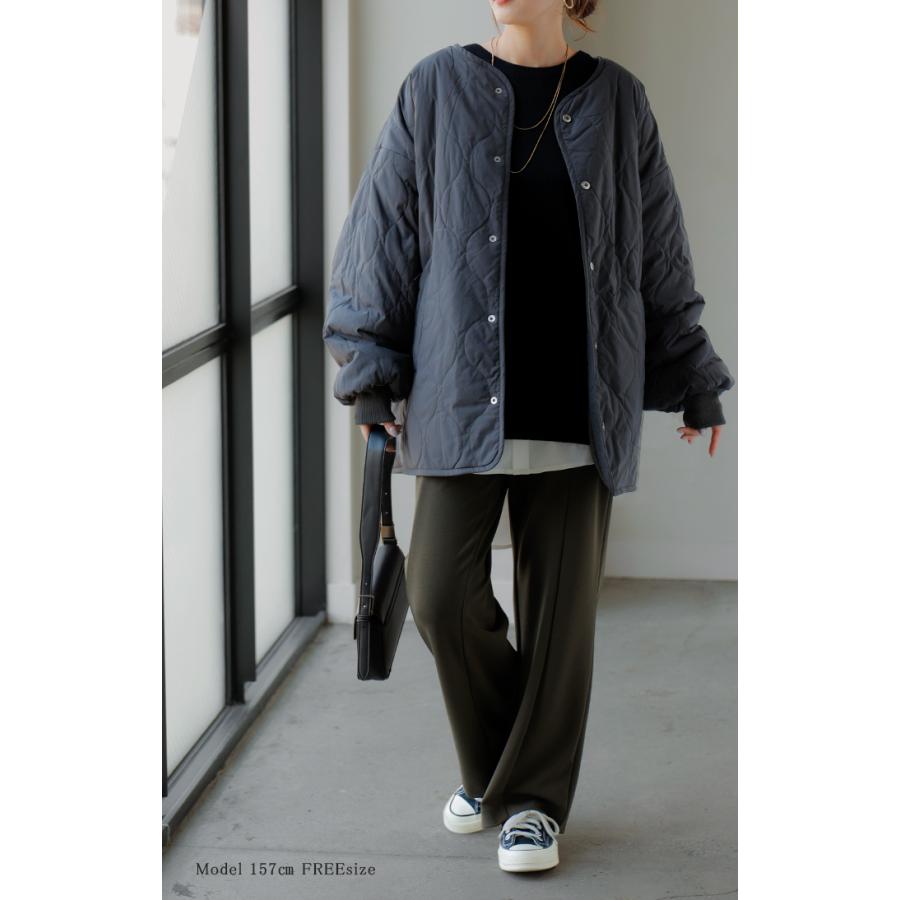 ニット 体感＋3.2℃ 吸湿 発熱　トップス ロング レディース セーター オーバー プルオーバー 長袖 チクチクしない 薄手 火山岩糸 クルーネック | HUG.U | 17