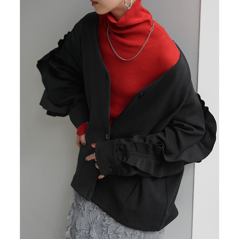 HUG.U（ハグユー） アウター ジャケット フリル ダンボール レディース