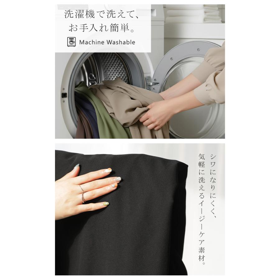 ワンピース シャツ 洗濯機 可能 レディース ワンピ 選べる 2丈 イージーケア シワになりにくい ロング | HUG.U | 08
