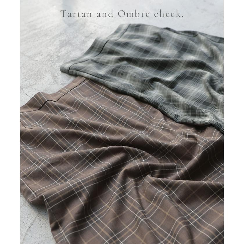 スカート ロング チェック レディース ?ロングスカート ナロースカート ボトムス ボトム 微起毛 洗える フレア フレアスカート マキシ ウエストゴム | HUG.U | 08