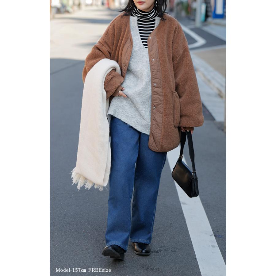 HUG.U（ハグユー） ニット 深V メランジ レディース トップス ロング