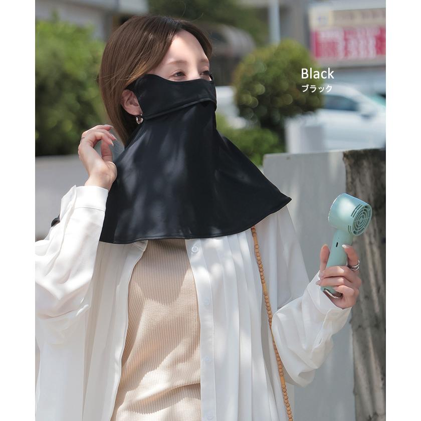 フェイスカバー UVカット 体感-2℃ 接触冷感 レディース 紫外線対策 遮蔽率 99.9% 抗菌 洗える 洗濯可能 夏用 UVカットマスク 日焼け防止 ネックカバー | HUG.U | 10
