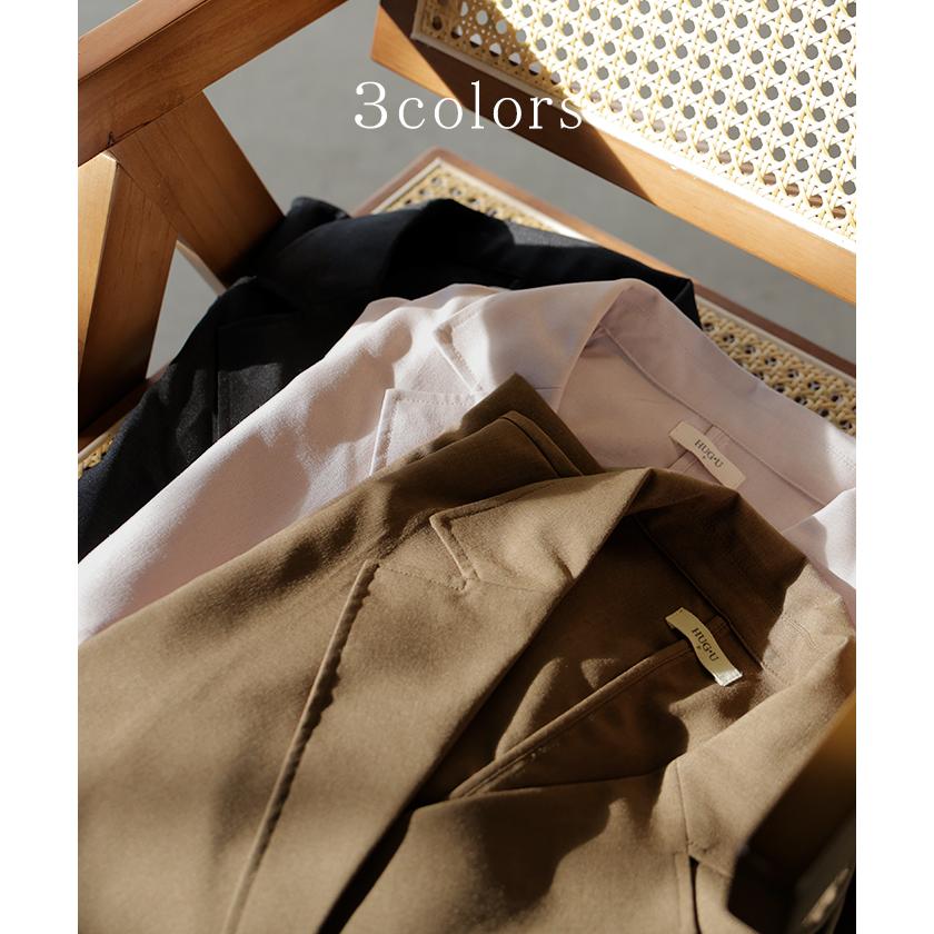 ジャケット 半袖 洗える テーラードジャケット レディース アウター マシンウォッシャブル リネン風 リネンタッチ 涼しい UVカット 遮蔽率95.6% 吸水速乾 | HUG.U | 12