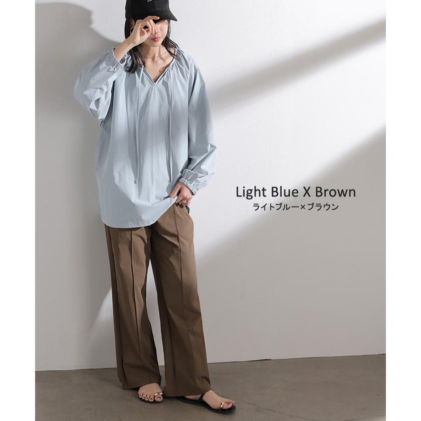 ラッシュガード 上下 2点セット UVカット 水陸両用 レディース 長袖 トップス ロング パンツ キーネック クルーネック 紫外線対策 | HUG.U | 15