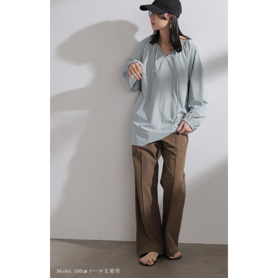 ラッシュガード 上下 2点セット UVカット 水陸両用 レディース 長袖 トップス ロング パンツ キーネック クルーネック 紫外線対策 | HUG.U | 21