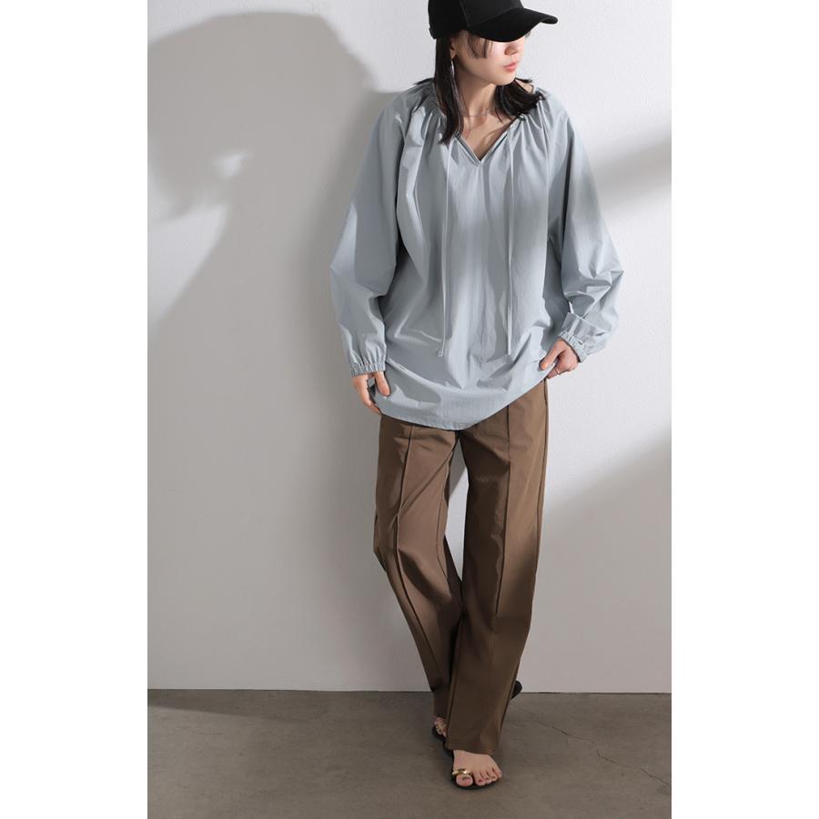 ラッシュガード 上下 2点セット UVカット 水陸両用 レディース 長袖 トップス ロング パンツ キーネック クルーネック 紫外線対策 | HUG.U | 06