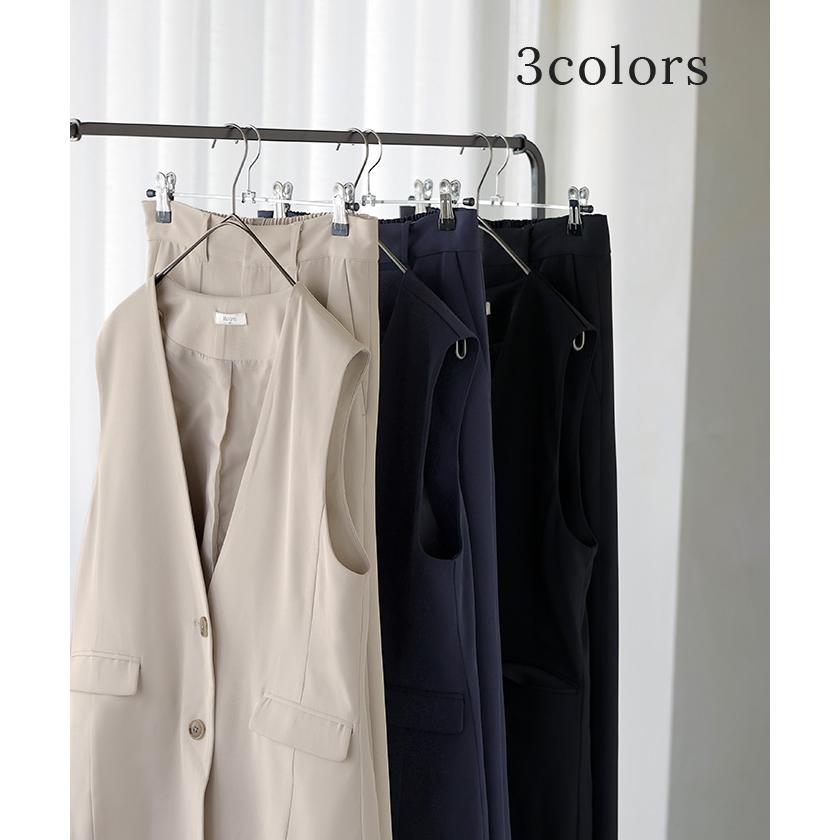 フォーマル 2点セット パンツ ジレ ベスト レディース パンツスーツ スーツ セットアップ ノーカラー 入学式 卒業式 お宮参り セレモニースーツ | HUG.U | 20