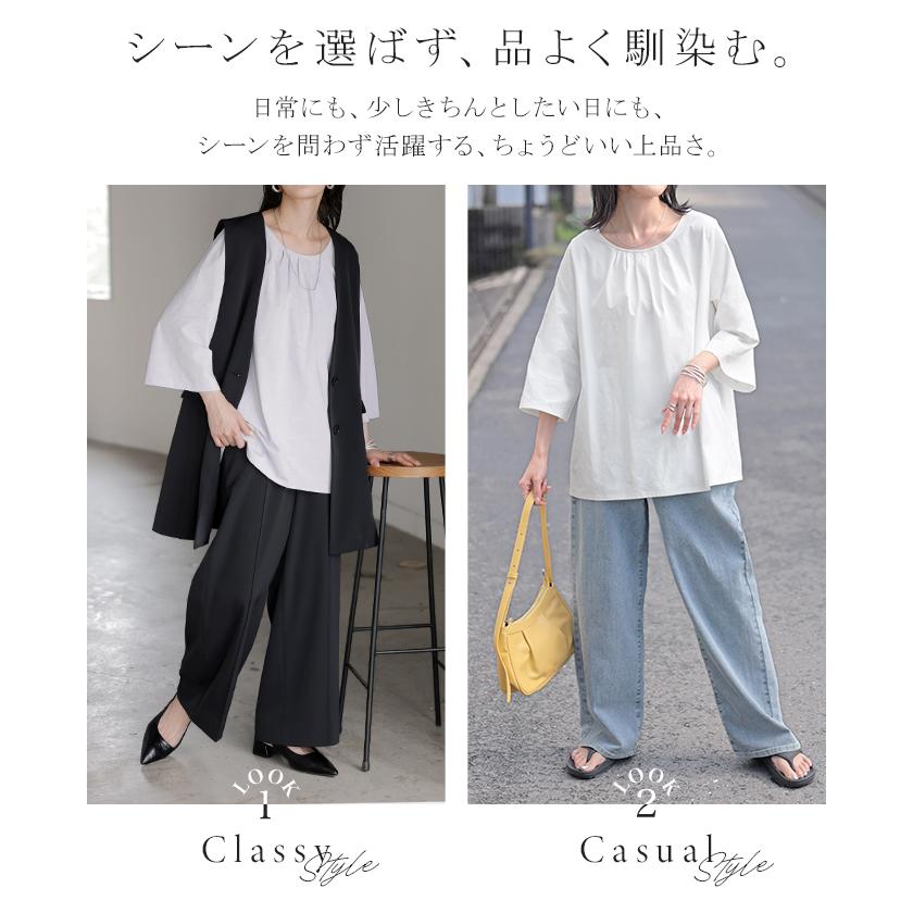 ブラウス UVカット 接触冷感 吸水速乾 レディース トップス シャツ カットソー Tシャツ 紫外線対策 日焼け対策 涼しい 冷たい ストレッチ 軽い 七分袖 半袖 無地 | HUG.U | 18