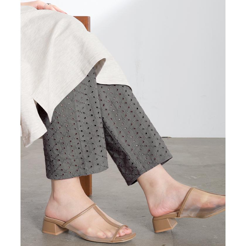 ペチパンツ レース レディース パンツ ボトムス インナーパンツ 重ね着 レイヤード 裾レース ペチコート パンツ 透け防止 テーパード 涼しい 軽い ウエストゴム | HUG.U | 20