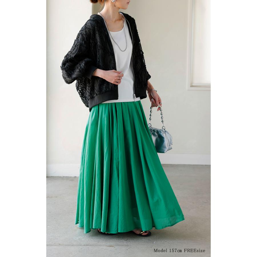 アウター ジャスト丈 ブルゾン レディース シアー 刺繍 ジャケット ジャンパー MA-1 ノーカラー シアーブルゾン ドルマン シースルー 羽織 薄手 ライトアウター | HUG.U | 09