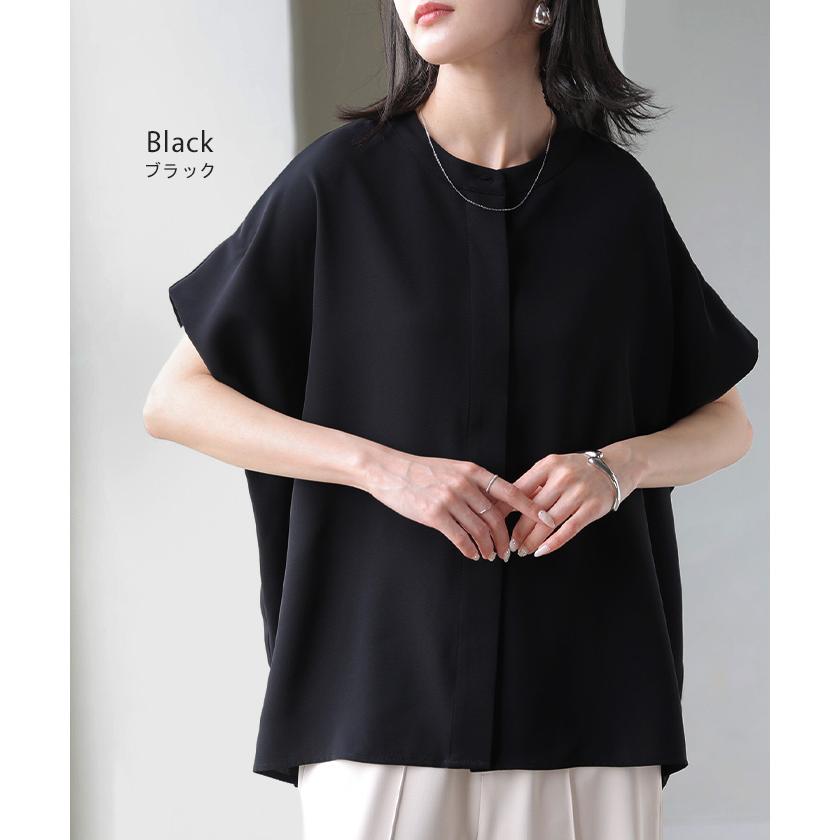 ブラウス シワになりにくい ドレープ シャツ レディース トップス ロング ロングシャツ ドレープブラウス イージーケア アイロンレス | HUG.U | 21