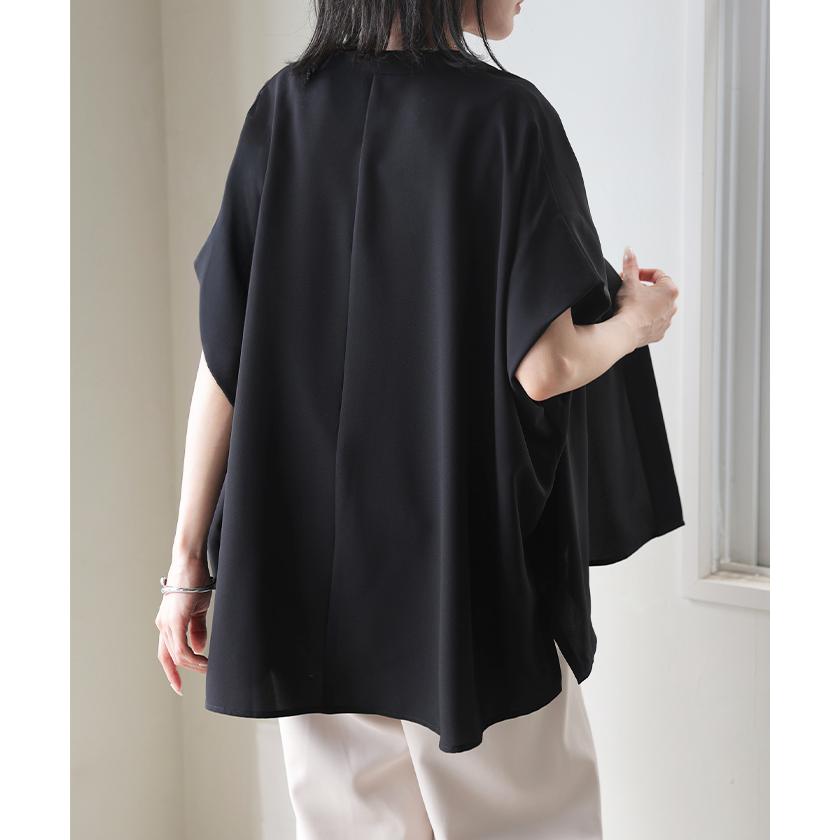 ブラウス シワになりにくい ドレープ シャツ レディース トップス ロング ロングシャツ ドレープブラウス イージーケア アイロンレス | HUG.U | 20