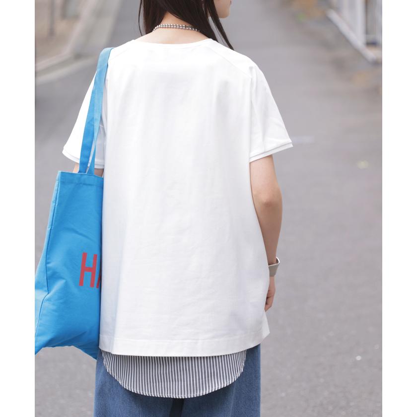 Tシャツ 接触冷感 強冷感 UVカット レディース トップス フレンチスリーブ プルオーバー チュニック 涼しい ひんやり 遮蔽率99.9% UPF50+ ロング 体型カバー | HUG.U | 17