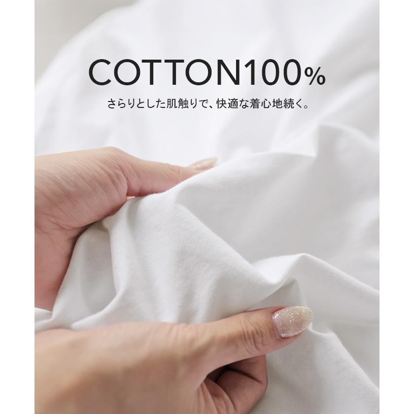 Tシャツ アシンメトリー 綿100 レディース トップス カットソー チュニック ティーシャツ スナップボタン コットン ロールアップ袖 | HUG.U | 07