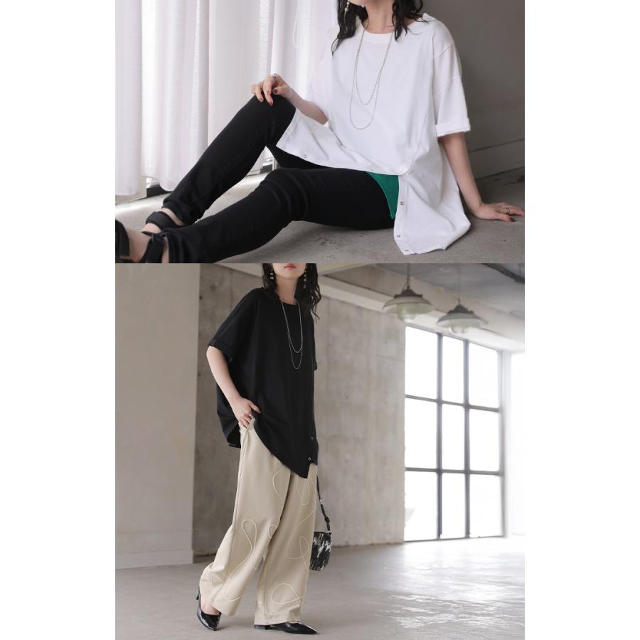 HUG.U（ハグユー） Tシャツ アシンメトリー 綿100 レディース トップス