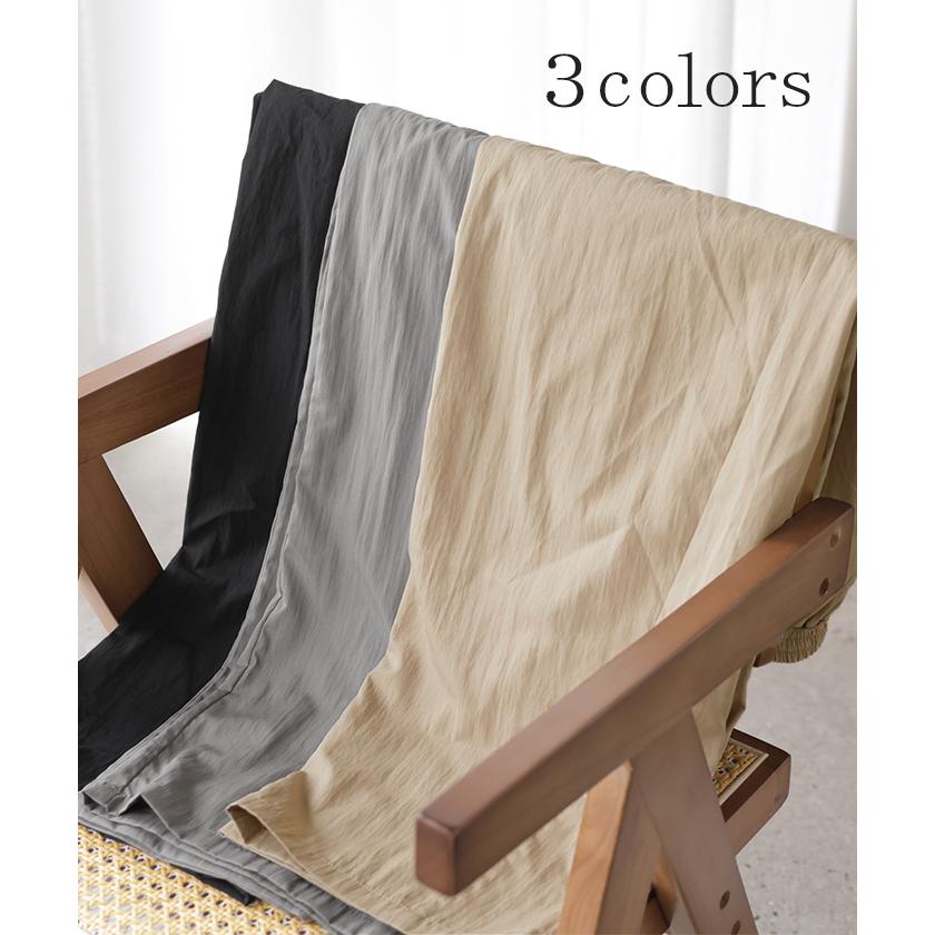 パンツ ロング ワイド ワッシャー レディース ワイドパンツ 軽い ストレート シワ加工 タック ウエストゴム セットアップ 可 ハイウエスト ボトムス ズボン | HUG.U | 13