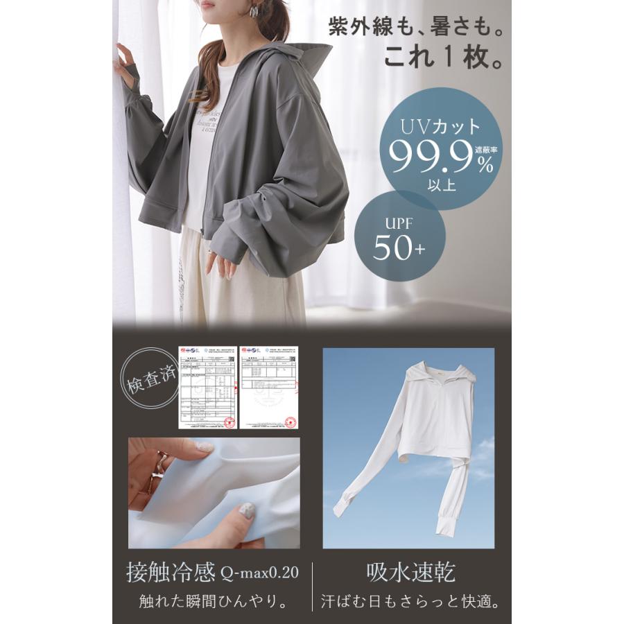 新品 ハグユー HUG.U UVパーカー 接触冷感 UV 指穴 速乾 パーカー HUG.U（ハグユー） UVカットパーカー 遮へい率99.9％以上 2way つば