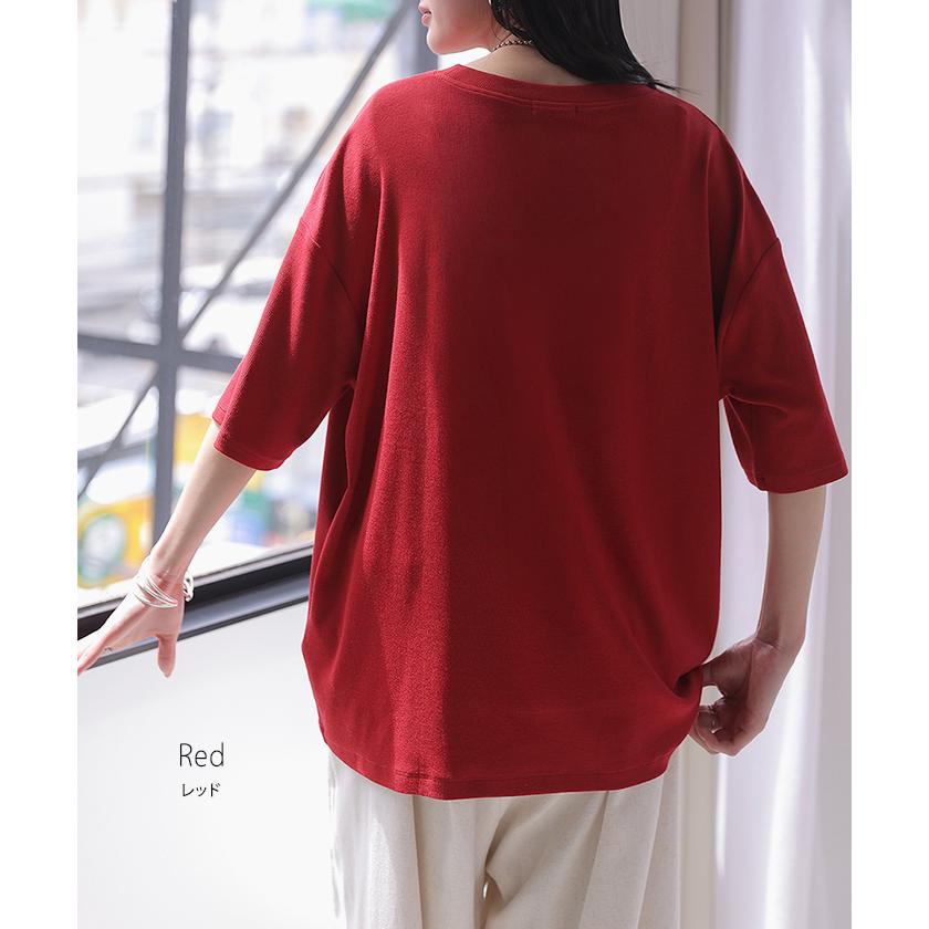 HUG.U（ハグユー） Tシャツ リブ とろリブ レディース トップス ロング