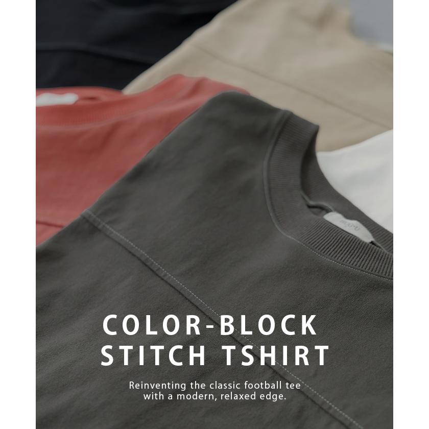 Tシャツ フットボール オーバーサイズ レディース トップス ロング ステッチ カットソー ティーシャツ チュニック ビッグ ユニセックス | HUG.U | 07