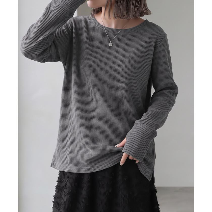 HUG.U（ハグユー） ロンT ワッフル レディース トップス カットソー