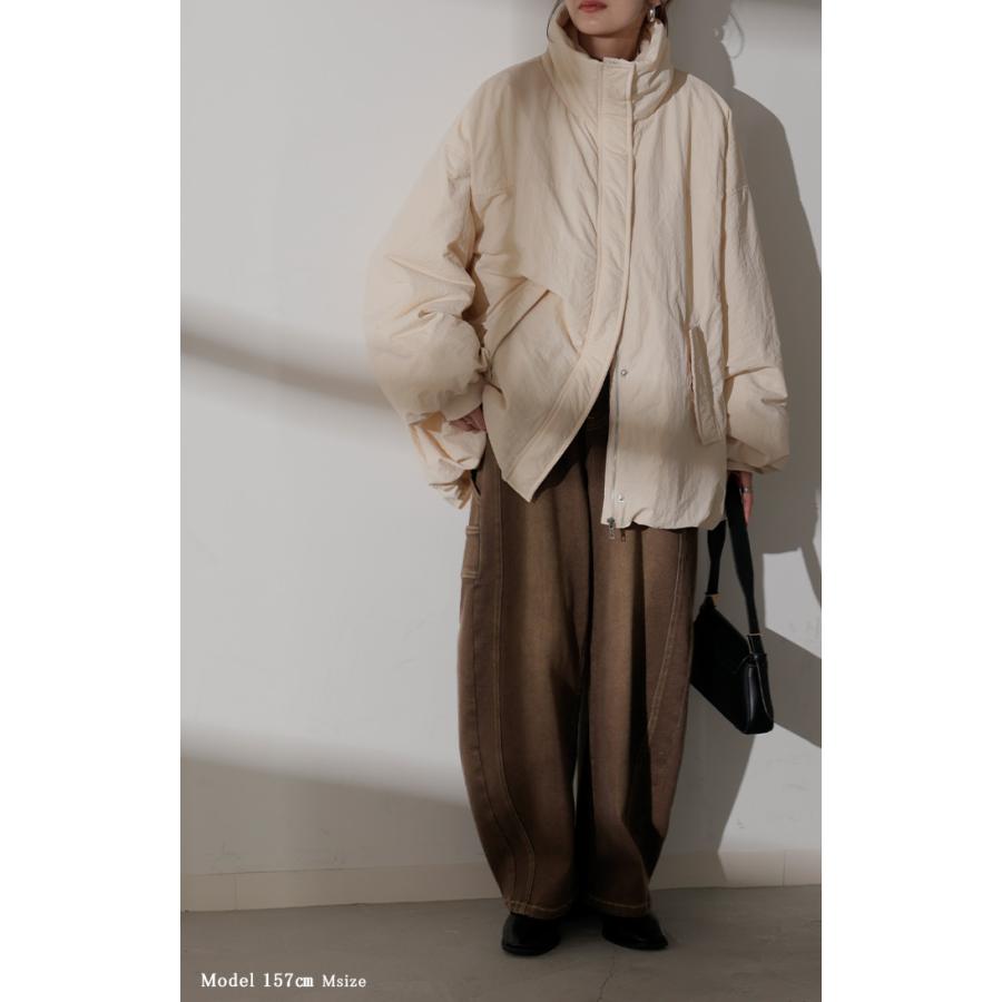 デニム バレルパンツ ストレッチ レディース パンツ ロング ワイド デニムパンツ バレルレッグ カーブパンツ ジーンズ ジーパン ハイウエスト ウエストゴム | HUG.U | 10