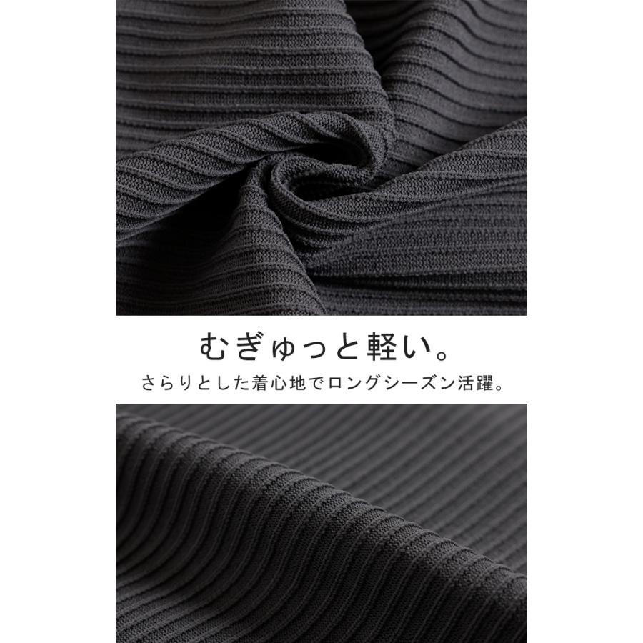 ニット カーディガン スポンジニット チクチクしない レディース トップス ロング カーデ セーター ニットカーディガン オーバー 長袖 羽織 | HUG.U | 18