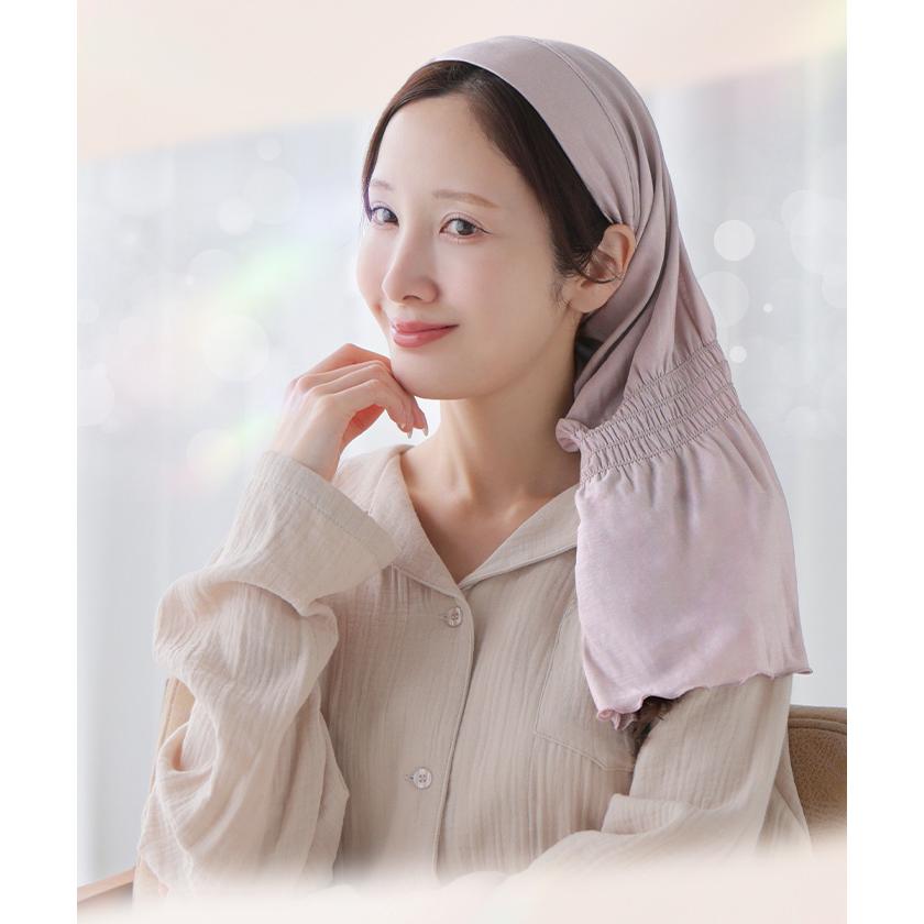 ナイトキャップ 朝まで脱げにくい 天然シルク100％ シルク 100% ヘアケアキャップ ロング ヘアケア ナイト キャップ 筒状 ロングヘア ミディアムヘア ショート | HUG.U | 07