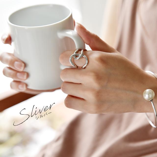 リング フリーリング 変形 ウェーブ レディース アクセサリー アクセ シルバー フリー 指輪 シルバーアクセ シンプル モード 大きめ 13号 | HUG.U | 11