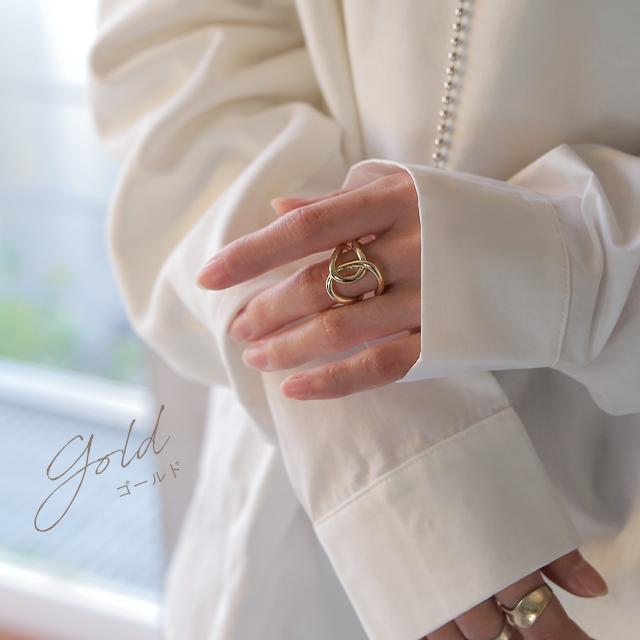 リング フリーリング 変形 ウェーブ レディース アクセサリー アクセ シルバー フリー 指輪 シルバーアクセ シンプル モード 大きめ 13号 | HUG.U | 12