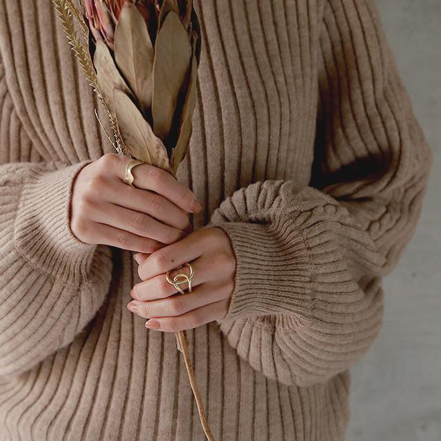 リング フリーリング 変形 ウェーブ レディース アクセサリー アクセ シルバー フリー 指輪 シルバーアクセ シンプル モード 大きめ 13号 | HUG.U | 14