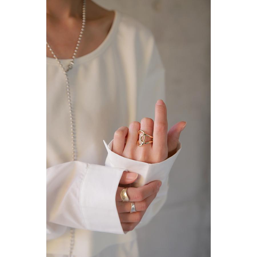 リング フリーリング 変形 ウェーブ レディース アクセサリー アクセ シルバー フリー 指輪 シルバーアクセ シンプル モード 大きめ 13号 | HUG.U | 05