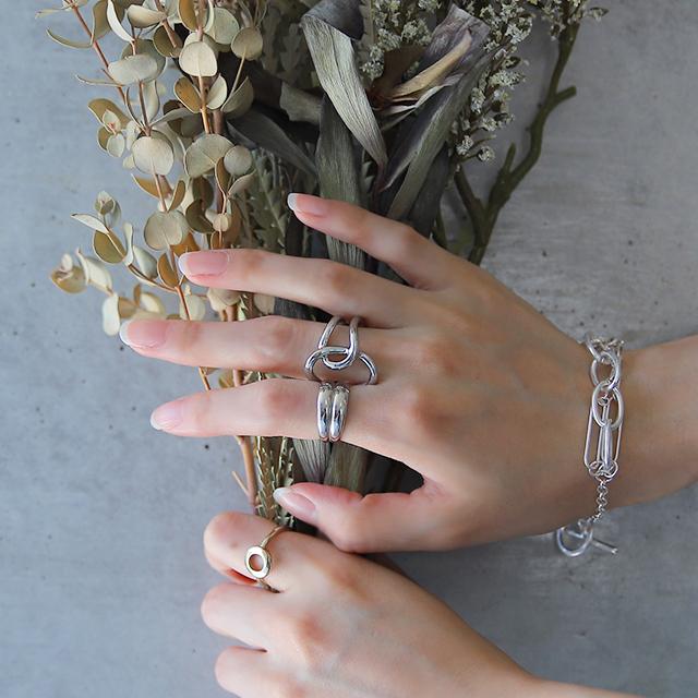 リング フリーリング 変形 ウェーブ レディース アクセサリー アクセ シルバー フリー 指輪 シルバーアクセ シンプル モード 大きめ 13号 | HUG.U | 06