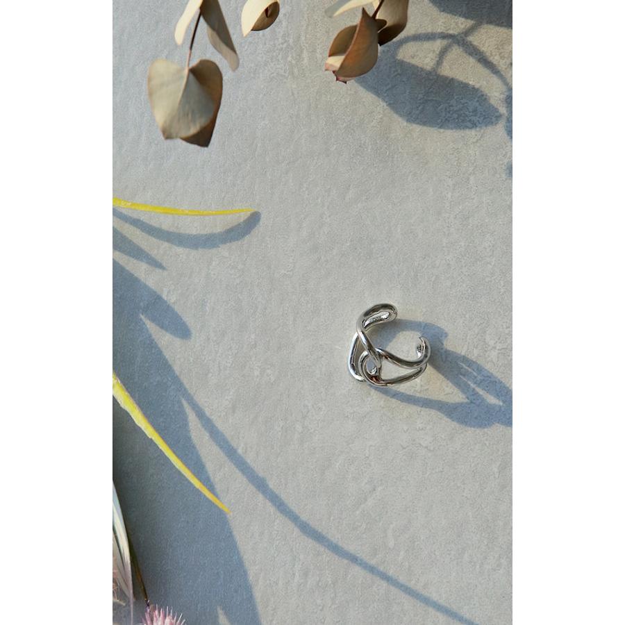 リング フリーリング 変形 ウェーブ レディース アクセサリー アクセ シルバー フリー 指輪 シルバーアクセ シンプル モード 大きめ 13号 | HUG.U | 10