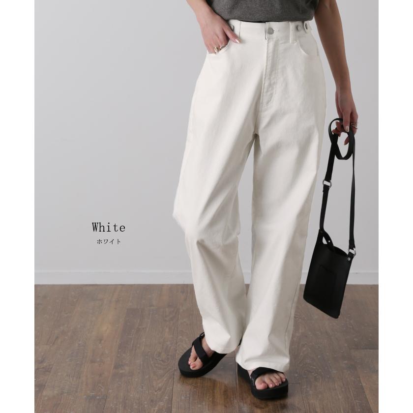 デニム パンツ デニムパンツ レディース ワイドパンツ ワイド 大きいサイズ ジーンズ ジーパン ボトム 体型カバー ボトムス ストレート ゆったり ハイウエスト | HUG.U | 33