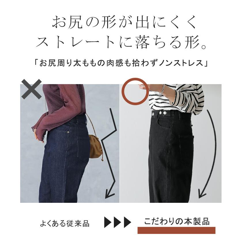 デニム パンツ デニムパンツ レディース ワイドパンツ ワイド 大きいサイズ ジーンズ ジーパン ボトム 体型カバー ボトムス ストレート ゆったり ハイウエスト | HUG.U | 29