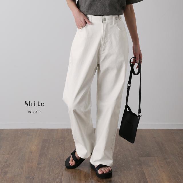 デニム パンツ デニムパンツ レディース ワイドパンツ ワイド 大きいサイズ ジーンズ ジーパン ボトム 体型カバー ボトムス ストレート ゆったり ハイウエスト | HUG.U | 35