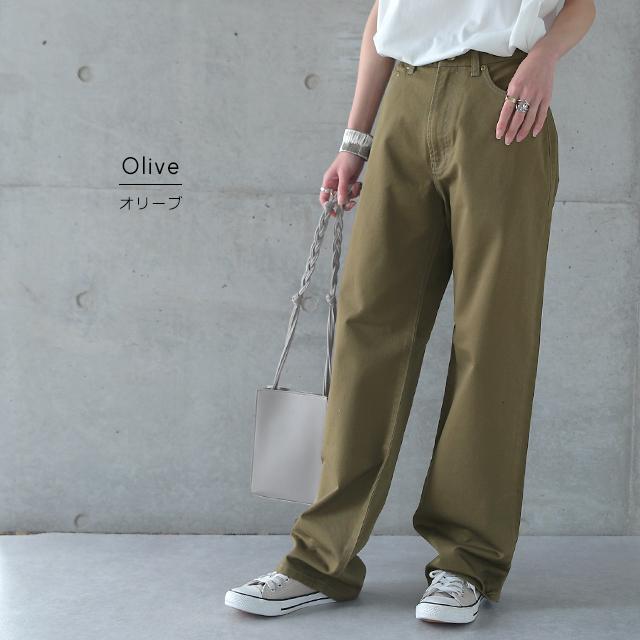 パンツ レディース ワイドパンツ カラーパンツ ストレート 大きいサイズ ワイドパンツルック | HUG.U | 18