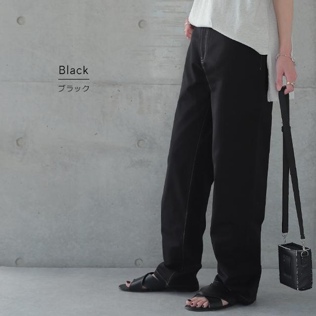 パンツ レディース ワイドパンツ カラーパンツ ストレート 大きいサイズ ワイドパンツルック | HUG.U | 21