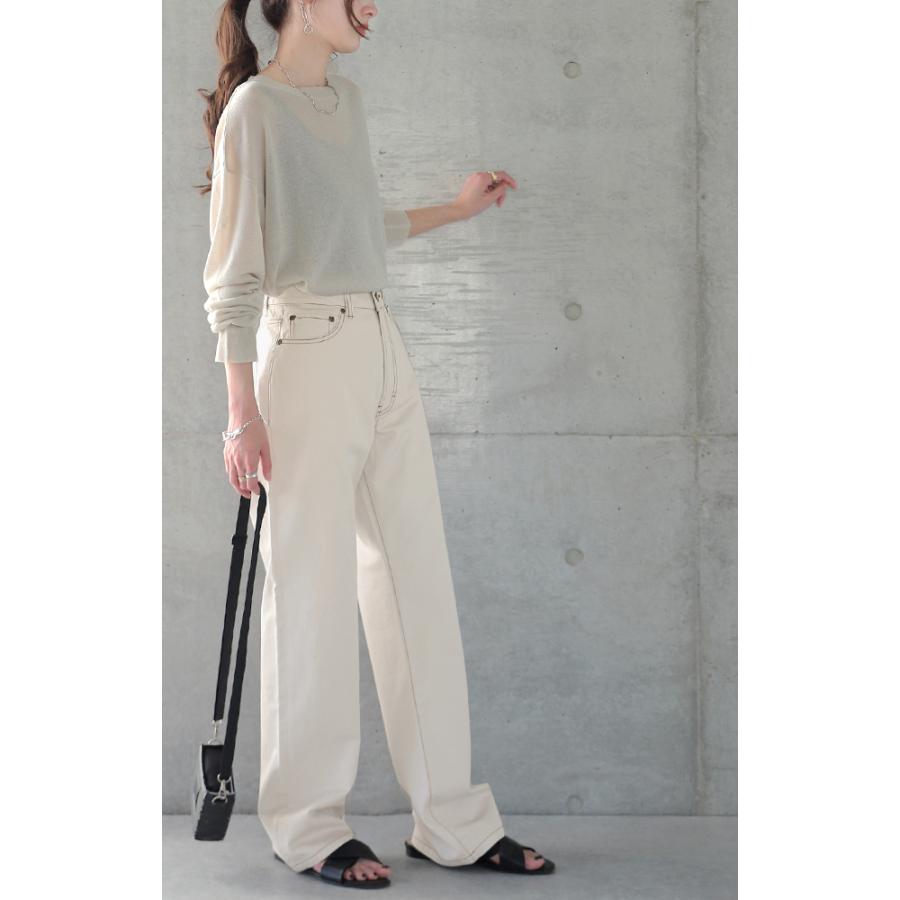 パンツ レディース ワイドパンツ カラーパンツ ストレート 大きいサイズ ワイドパンツルック | HUG.U | 14