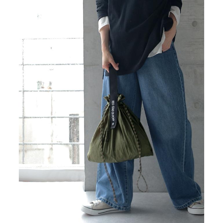 バッグ エコ マイバッグ  軽量 パラシュートナイロンバッグ コンパクト 巾着 | HUG.U | 09