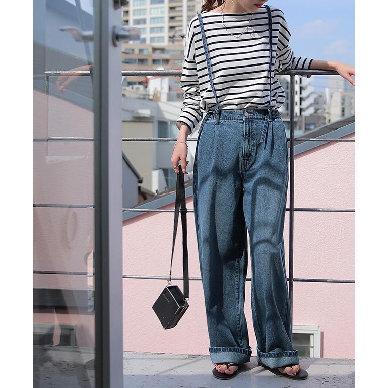デニムパンツ サロペット レディース デニム サスペンダー パンツ 2way | HUG.U | 16