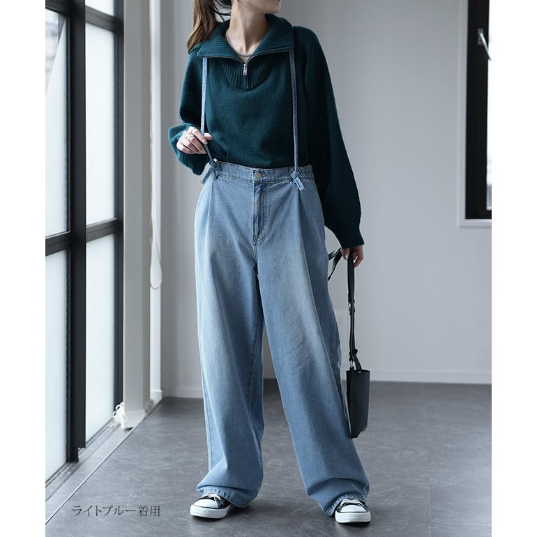 デニムパンツ サロペット レディース デニム サスペンダー パンツ 2way | HUG.U | 16